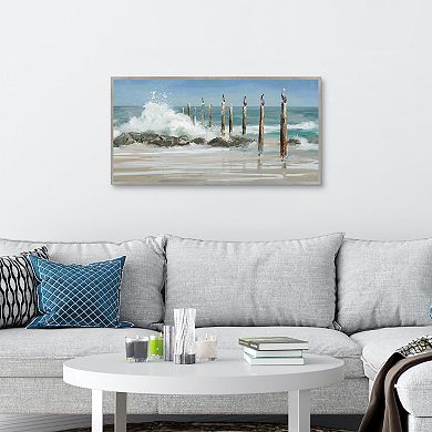 Perched by the Sea Framed Printed Canvas Wall Art