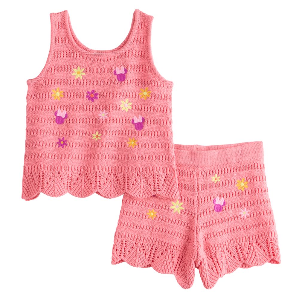 Nautinati Girls' 100% Cotton Disney Minnie Mouse  Print Jumpsuit with Ruffle Details