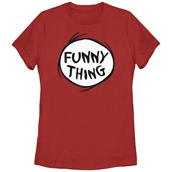 Juniors' Dr. Seuss Funny Thing Graphic Tee