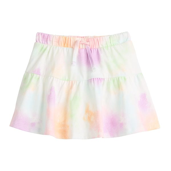 Girls 4-12 Jumping Beans® Tiered Knit Skort - Tyedye Pastel Multi (5)