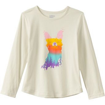 Girls 8-16 Lands' End Long Sleeve Graphic Tee in Plus Size