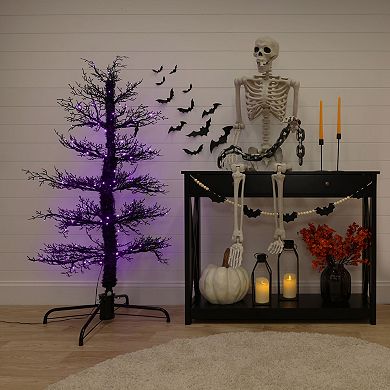 Haunted Hill 5-ft. Dancing Halloween Artificial Tree with Purple LED Lights & Sound