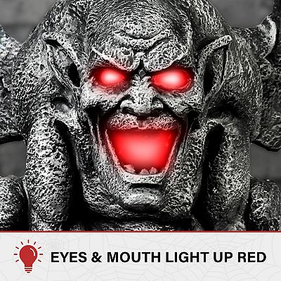 Haunted Hill 3.2-Foot Tall Motion-Activated Gargoyle Halloween