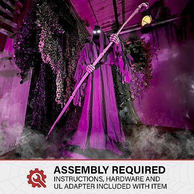 Haunted Hill 6-Foot Tall Motion-Activated Ghostly Guide Animatronic Halloween Floor Decor