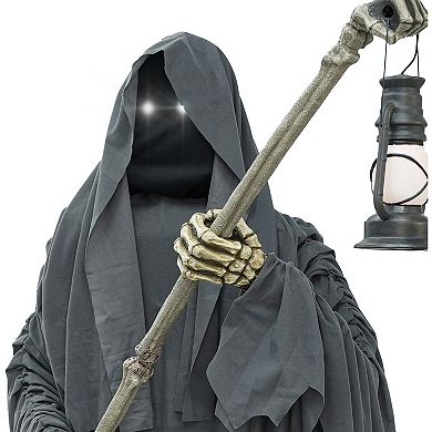 Haunted Hill 6-Foot Tall Motion-Activated Ghostly Guide Animatronic Halloween Floor Decor