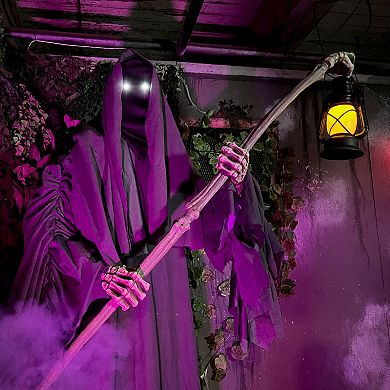Haunted Hill 6-Foot Tall Motion-Activated Ghostly Guide Animatronic Halloween Floor Decor