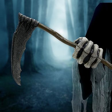 Haunted Hill 8.5-Foot Tall Motion-Activated Animatronic Reaper Halloween Floor Decor