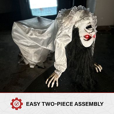 Haunted Hill Lifesize Animatronic Possessed Woman with Lights And Sound