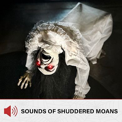 Haunted Hill Lifesize Animatronic Possessed Woman with Lights And Sound