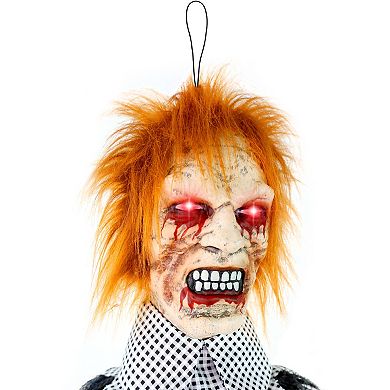 Haunted Hill Life Size Animatronic Evil Grave Digger with Shovel Halloween Decoration