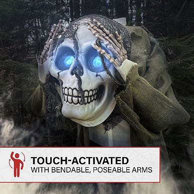 Haunted Hill 53-in. Ghostly Skeleton Holding Head Halloween Decoration