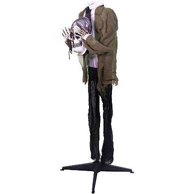 Haunted Hill 53-in. Ghostly Skeleton Holding Head Halloween Decoration