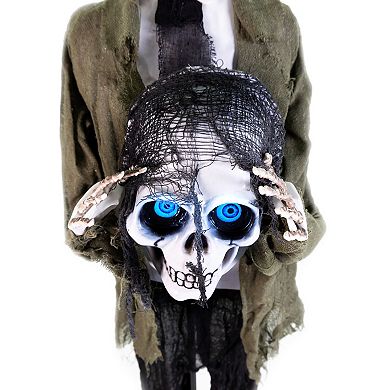 Haunted Hill 53-in. Ghostly Skeleton Holding Head Halloween Decoration