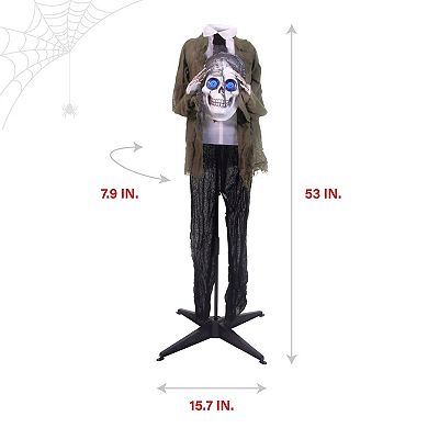 Haunted Hill 53-in. Ghostly Skeleton Holding Head Halloween Decoration