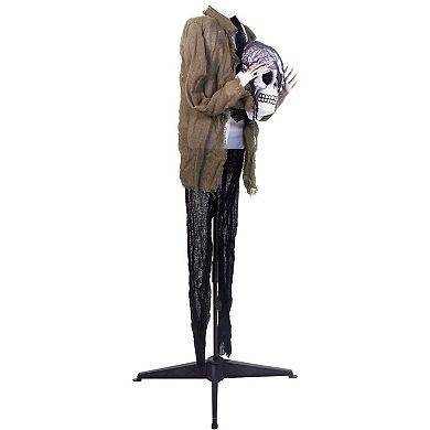 Haunted Hill 53-in. Ghostly Skeleton Holding Head Halloween Decoration