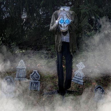 Haunted Hill 53-in. Ghostly Skeleton Holding Head Halloween Decoration