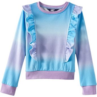 Girls 2-16 Lands' End Long Sleeve Cozy Ruffle Sweatshirt in Regular & Plus