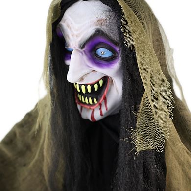 Haunted Hill Lifesize Animatronic Vampire Lady with Baby with Lights and Sound, Indoor/Covered Outdoor Halloween Decoration
