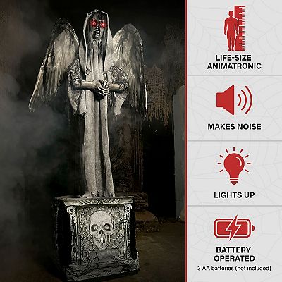 Haunted Hill Lifesize Animatronic Haunted Angel Statue with