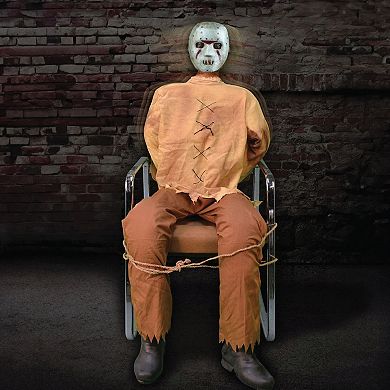 Haunted Hill Motion-Activated Thrashing Prisoner Halloween Animatronic Decoration by Tekky