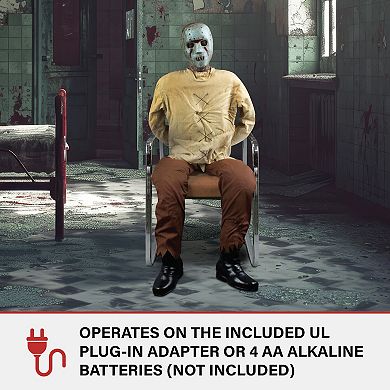 Haunted Hill Motion-Activated Thrashing Prisoner Halloween Animatronic Decoration by Tekky