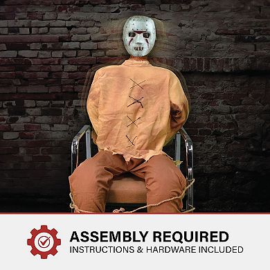 Haunted Hill Motion-Activated Thrashing Prisoner Halloween Animatronic Decoration by Tekky