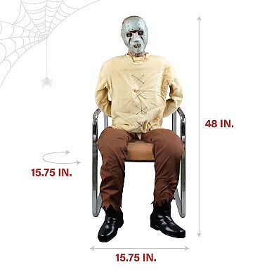Haunted Hill Motion-Activated Thrashing Prisoner Halloween Animatronic Decoration by Tekky