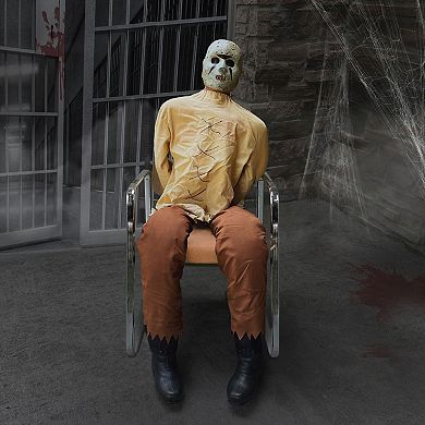 Haunted Hill Motion-Activated Thrashing Prisoner Halloween Animatronic Decoration by Tekky