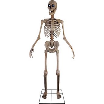 Haunted Hill 8-Ft. Tall Motion-Activated Towering Skeleton, Premium Talking Halloween Animatronic, Plug-In