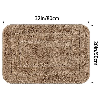 Soft Absorbent Non Slip Plush Bath Rug Bath Mat For Bathroom Floor