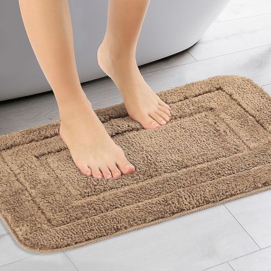 Soft Absorbent Non Slip Plush Bath Rug Bath Mat For Bathroom Floor