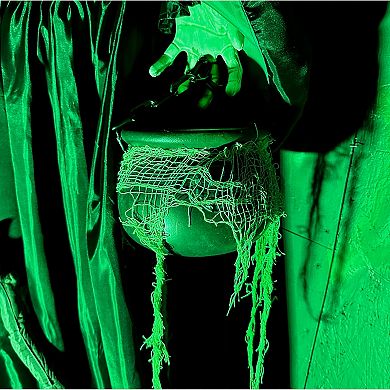 Haunted Hill Lifesize Witch Prop with Lights and Sound, Indoor/Covered Outdoor Halloween Decoration