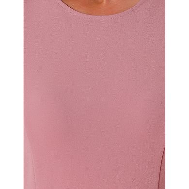 Women's Cap Sleeves Round Neck Tiered Ruffled Hem Midi Dress
