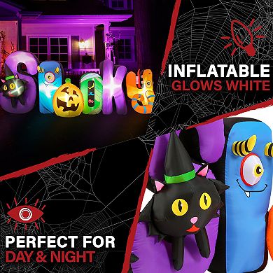 Haunted Hill 9-ft. Wide Prelit Inflatable Spooky Sign