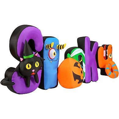 Haunted Hill 9-ft. Wide Prelit Inflatable Spooky Sign