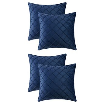 Solid Velvet Geometric Textured Decorative Pillow Covers Cushion Covers 12" X 20"