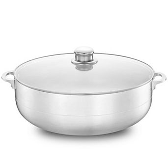 Alpine Cuisine 13-qt Aluminum Caldero Stock Pot With Glass Lid, Cooking Dutch Oven Performance