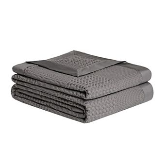 100% Cotton Waffle Weave Blankets, Lightweight and Breathable Soft