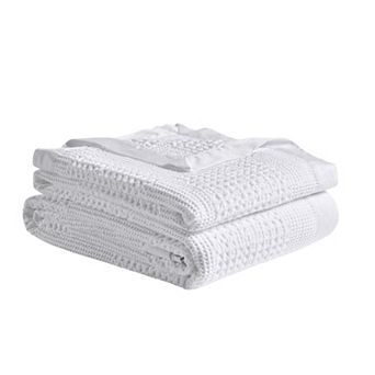 100% Cotton Waffle Weave Blankets, Lightweight and Breathable Soft