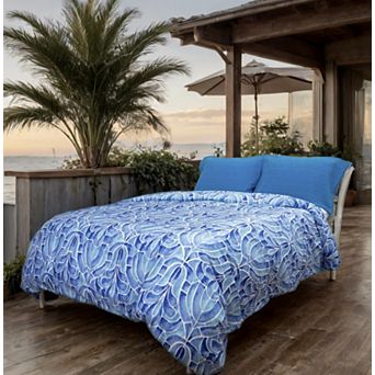 Etavonni Home Dar Bouazza Batik Print Cotton Duvet Cover Set with Shams