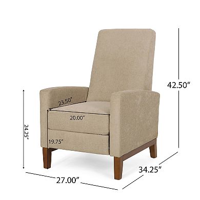 Merax 27'' Wide Wood Hand Manual Club Recliner