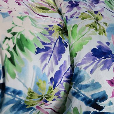 Etavonni Home Pastel Floral Print Cotton Duvet Cover Set with Shams