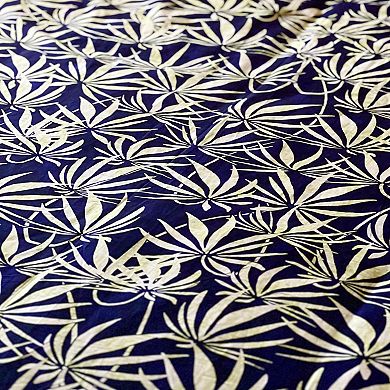 Etavonni Home Tropic Leaf Print Cotton Duvet Cover Set with Shams
