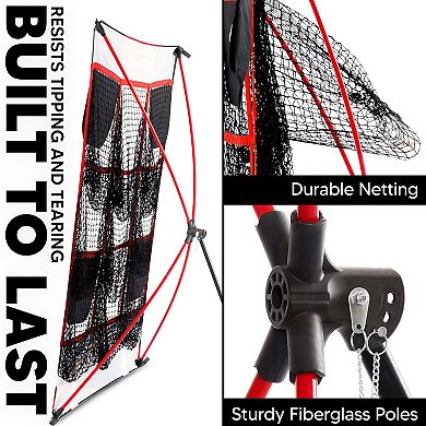 Net Playz Baseball Net 9 Strike Zone Pitching & Hitting Net Practice