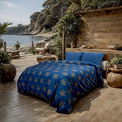 Etavonni Home Palm Tree Print Cotton Duvet Cover Set with Shams