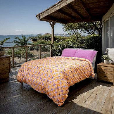 Etavonni Home Floral Tile Print Cotton Duvet Cover Set with Shams