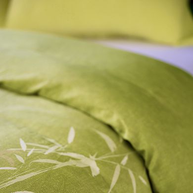 Etavonni Home Bamboo Forest Print Cotton Duvet Cover Set with Shams