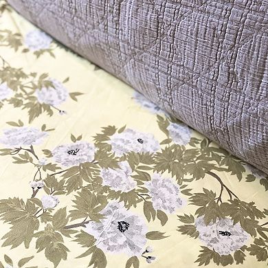 Etavonni Home Floral Blossom Print Cotton Duvet Cover Set with Shams