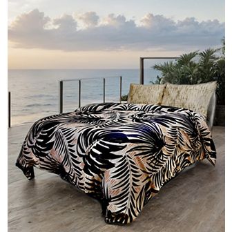 Etavonni Home Jani Tropical Print Cotton Duvet Cover Set with Shams