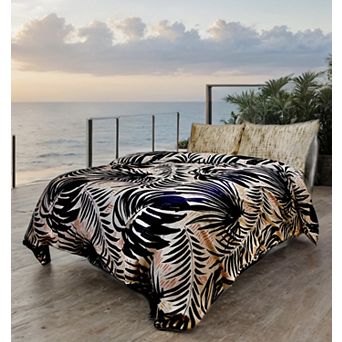 Etavonni Home Jani Tropical Print Cotton Duvet Cover Set with Shams